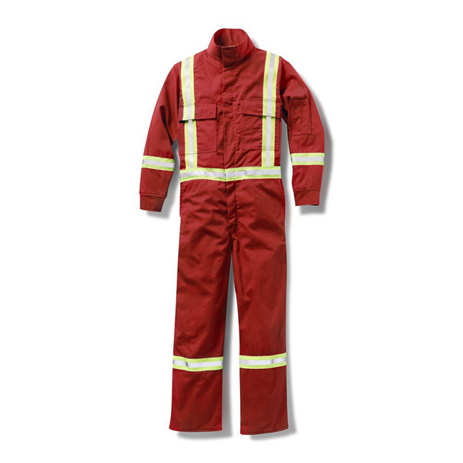 7oz flame resistant coverall with reflective trim 7