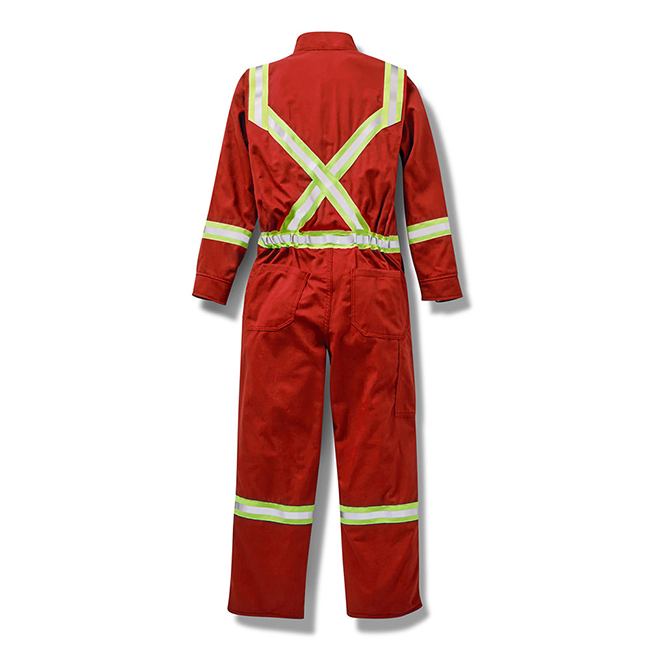 7oz flame resistant coverall with reflective trim 8